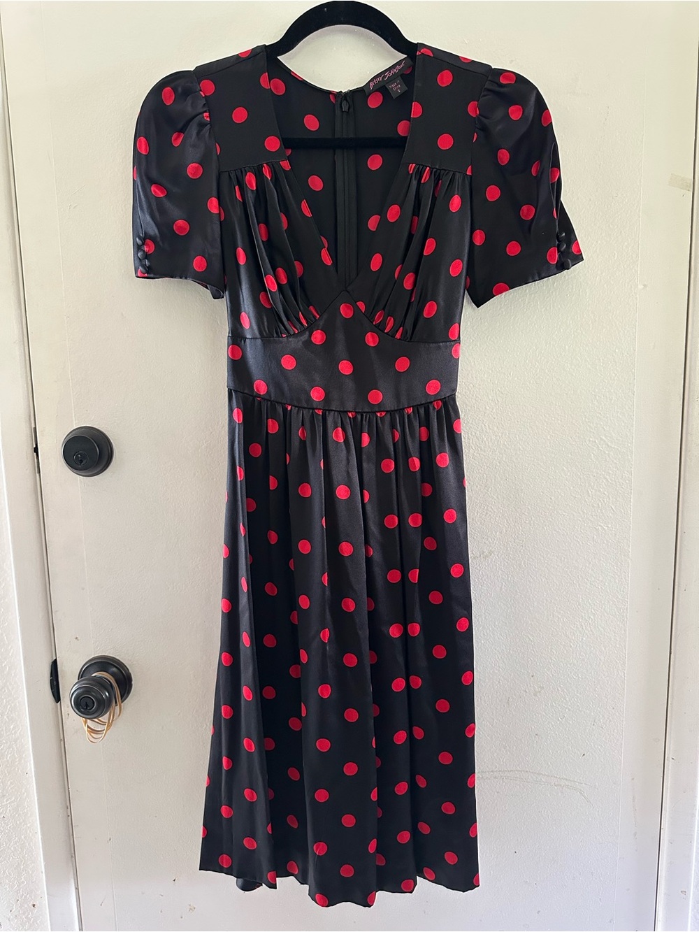 Vintage Polka Dot Silk Betsey Johnson Dress y2k